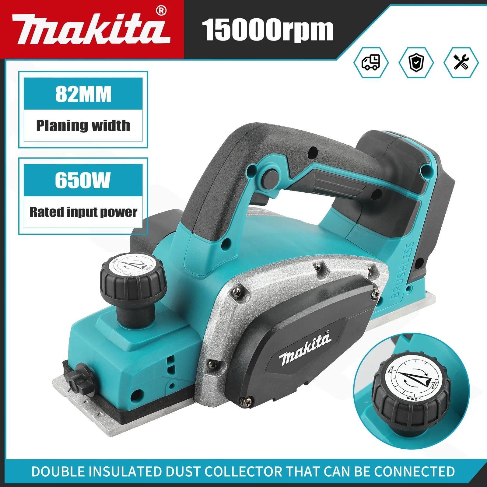 Power Tools Woodworking - DKP180 – аккумуляторный электрический рубанок с