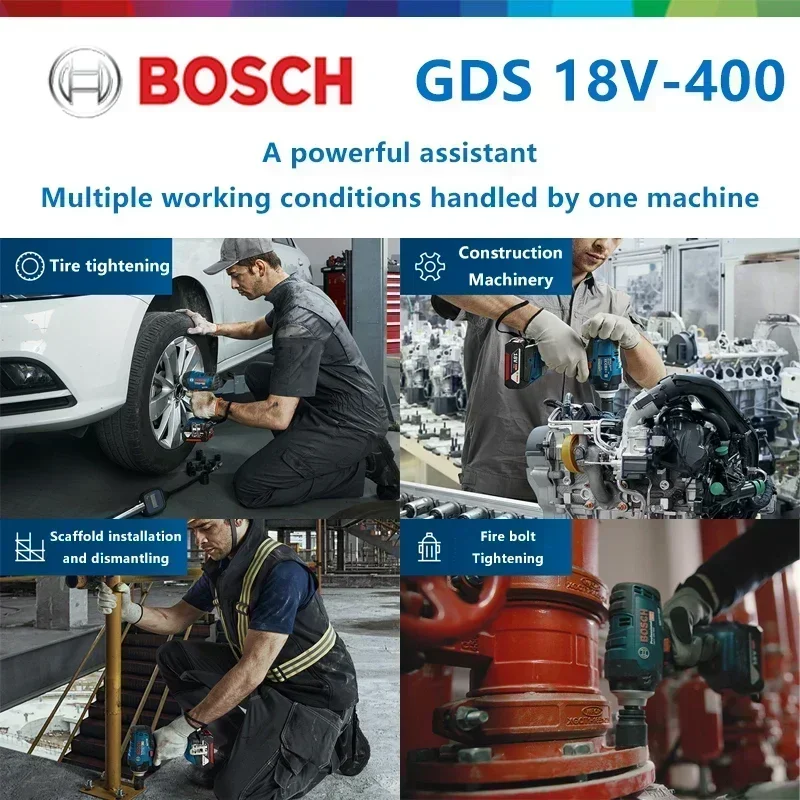 Power Tools Impact Wrench - Бесщеточный ударный гайковерт Bosch GDS 18V-400,