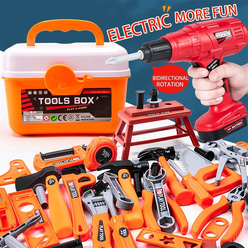 Power Tools Kids - Электрический игрушечный набор инструментов для ремонта: