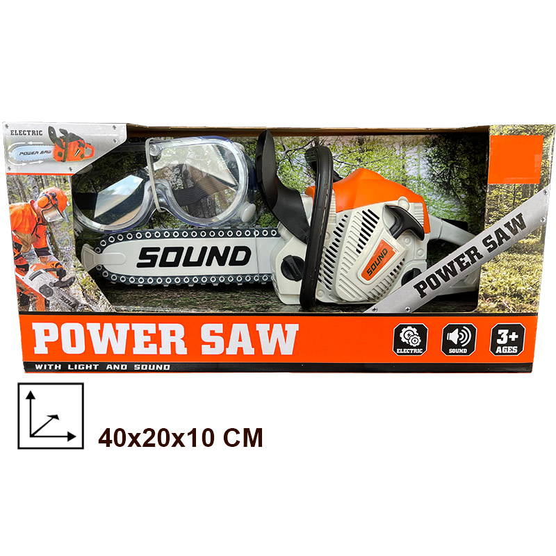 Игрушечная бензопила с очками, – обзор и цена Power Tools Kids