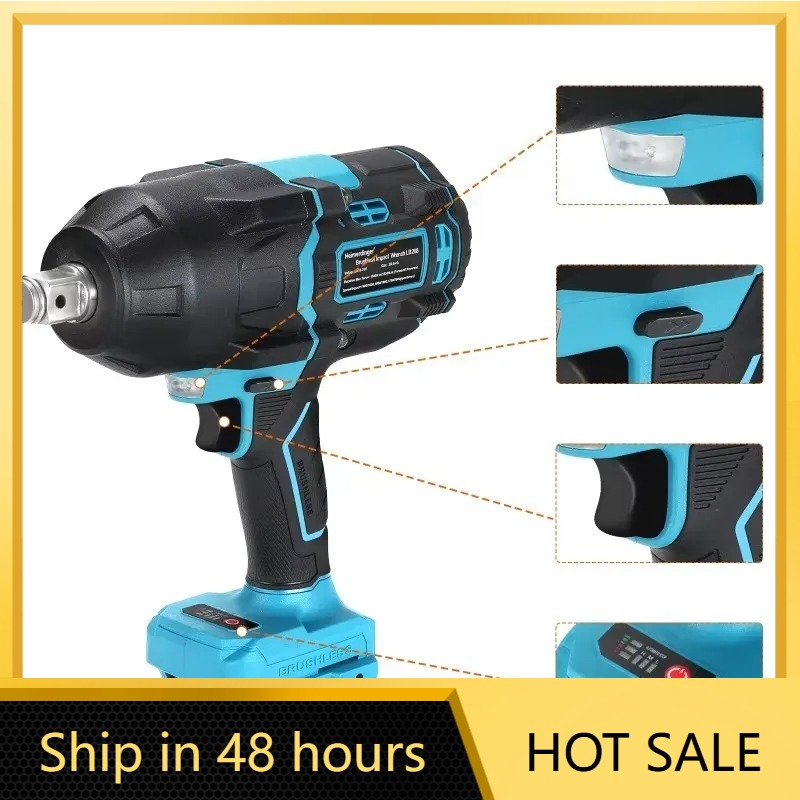 Аккумуляторный бесщеточный уда – обзор и цена Power Tools Impact Wrench