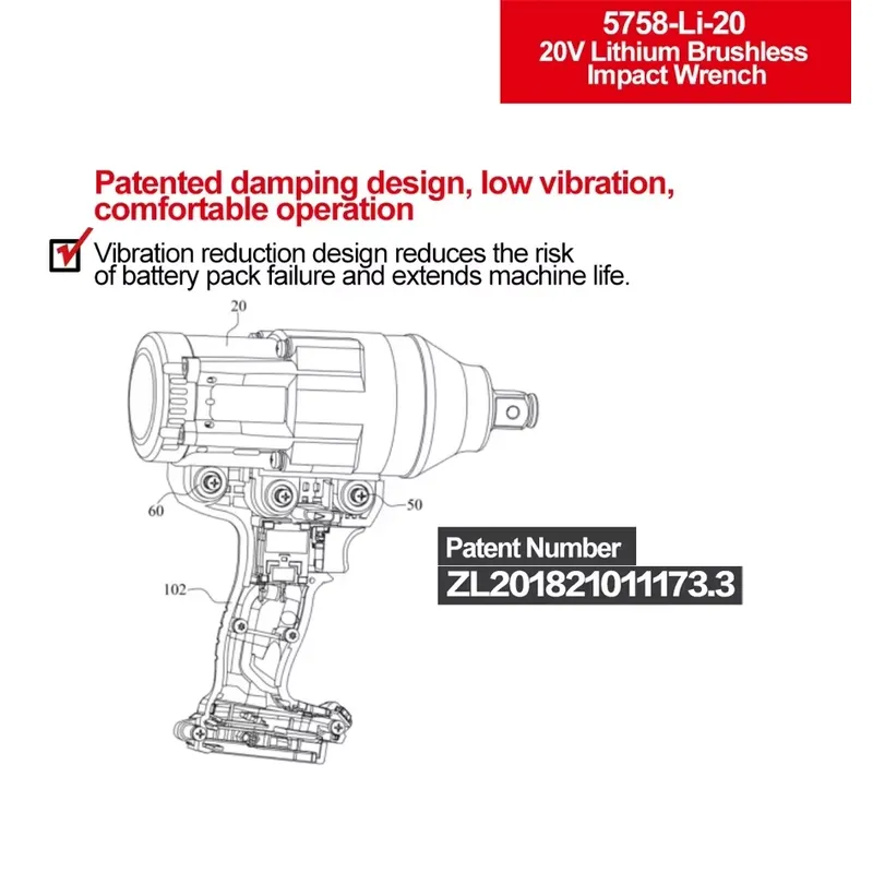 Ударный гайковерт Devon 20V с  – обзор и цена Power Tools Impact Wrench