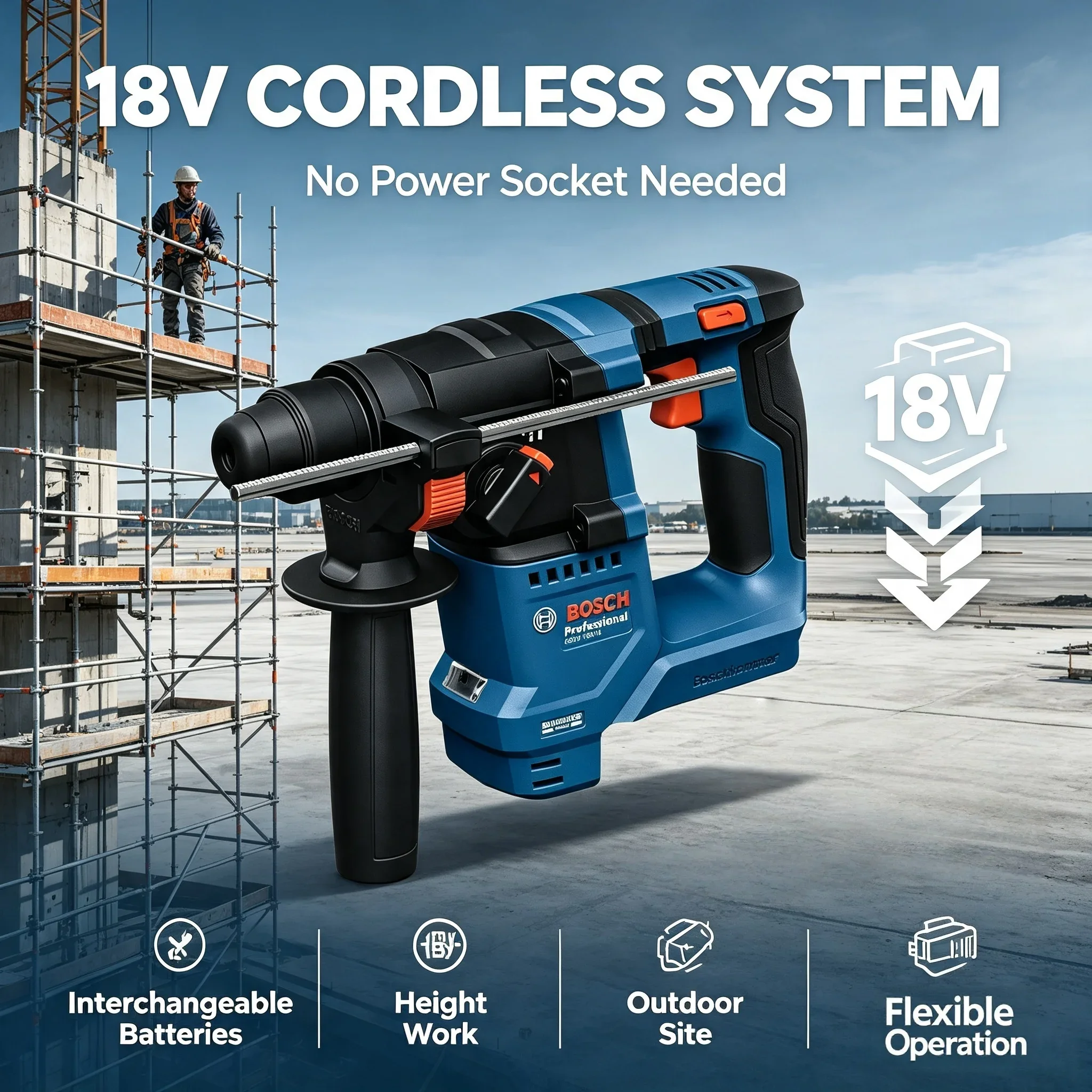 Беспроводной роторный перфорат – обзор и цена Power Tools Plus