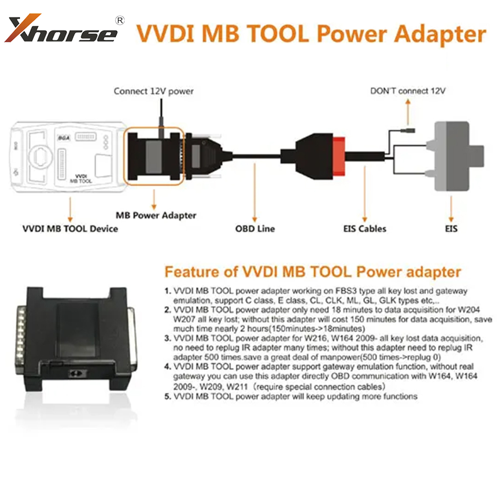 Xhorse VVDI MB BGA Инструмент  – обзор и цена Power Key Tools